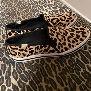 Lightly Worn Leopard Print Kate Spade X Keds